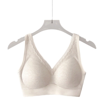 Безшевен дантелен сутиен с широки фиксирани презрамки, пълна чашка, тънкоформована чашка, дантелен плат найлонова основа, подплата модал, дишащ и удобен