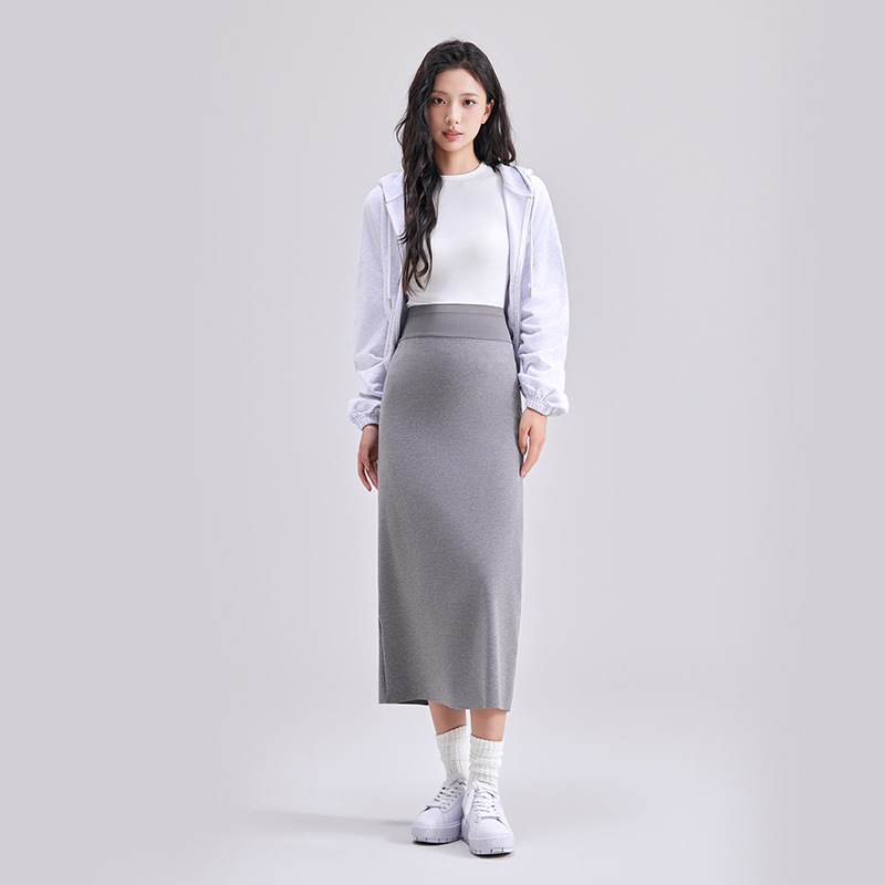 Trudnička duga haljina s A-linijom, najlon 95% + elastan 5%, bez ovratnika, bez rukava, casual japansko-korejski stil