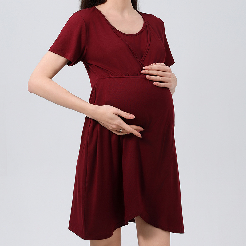 Haljina za dojenje od Milk Silk, patchwork midi duljina, okrugli izrez, 3/4 rukavi, digitalni otisak, poliester 90–95%, spandeks <30%