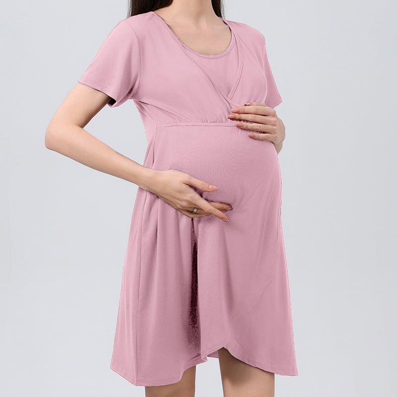 Haljina za dojenje od Milk Silk, patchwork midi duljina, okrugli izrez, 3/4 rukavi, digitalni otisak, poliester 90–95%, spandeks <30%