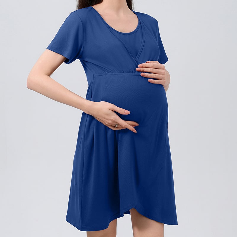Haljina za dojenje od Milk Silk, patchwork midi duljina, okrugli izrez, 3/4 rukavi, digitalni otisak, poliester 90–95%, spandeks <30%