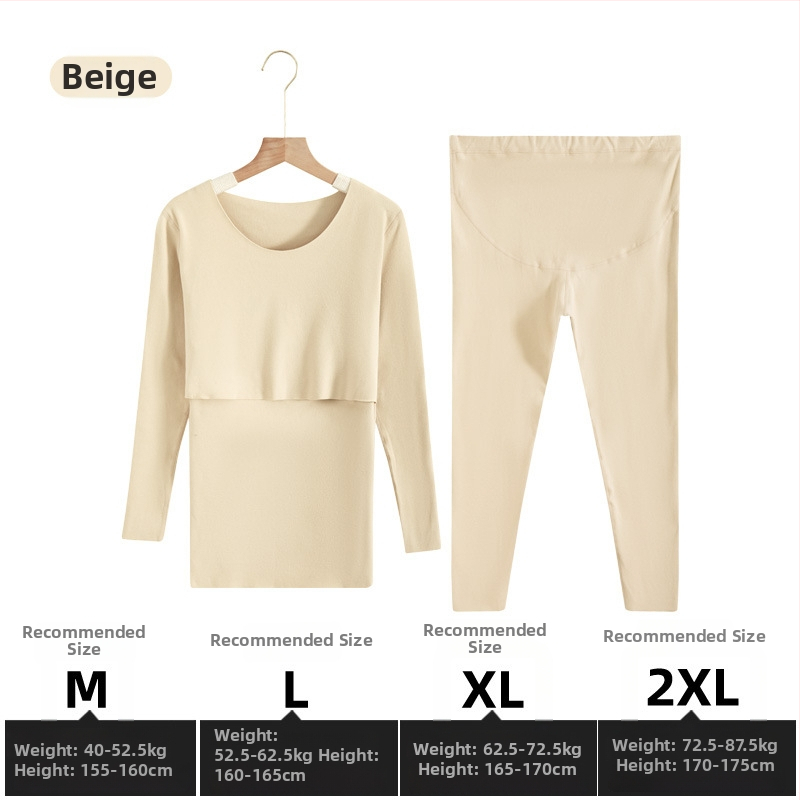 Tehotenský set na dojčenie: top a nohavice, dlhý rukáv, otvor na dojčenie, pletená látka z polyesteru a elastanu