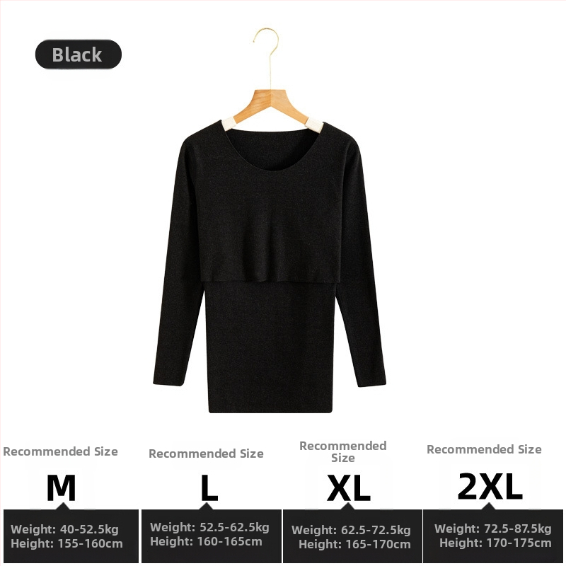 Tehotenský set na dojčenie: top a nohavice, dlhý rukáv, otvor na dojčenie, pletená látka z polyesteru a elastanu