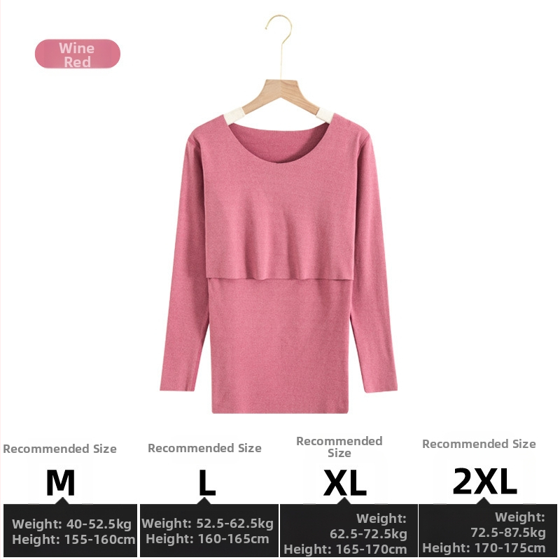 Tehotenský set na dojčenie: top a nohavice, dlhý rukáv, otvor na dojčenie, pletená látka z polyesteru a elastanu