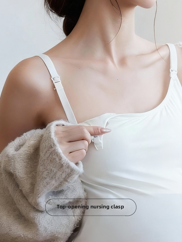 Tehotenské šaty na kojenie z modalového vlákna so spandexom; bez rukávov, okrúhly výstrih, stredná dĺžka, otvor na kojenie