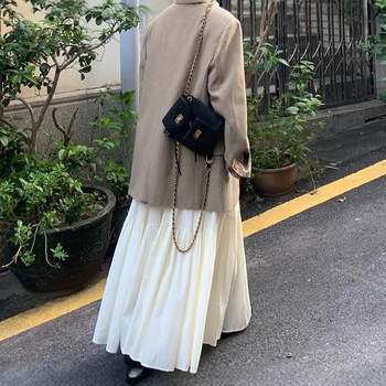 Snow meifu fustă maternitate cake, lungă, poliester 30–50%, stil proaspăt și dulce, primăvara 2025