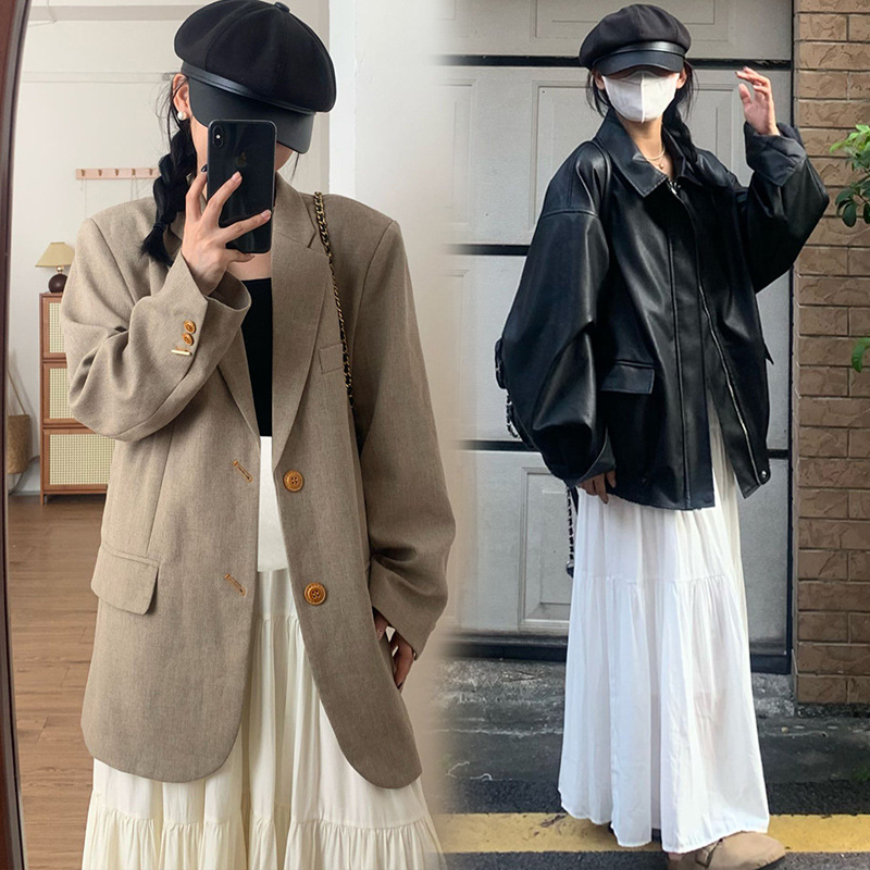 Snow meifu fustă maternitate cake, lungă, poliester 30–50%, stil proaspăt și dulce, primăvara 2025