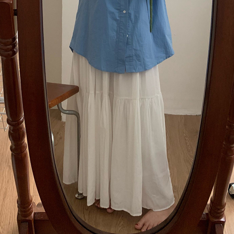 Snow meifu fustă maternitate cake, lungă, poliester 30–50%, stil proaspăt și dulce, primăvara 2025