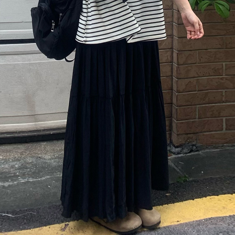 Snow meifu fustă maternitate cake, lungă, poliester 30–50%, stil proaspăt și dulce, primăvara 2025