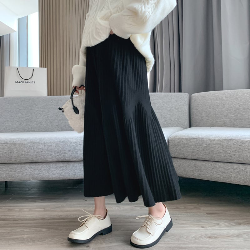 Пола за бременни, трикотажна, средна дължина, акрил 95%+, стил уличен