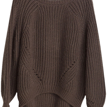 Pulover tricotat Ice Silk pentru femei – guler rotund, mâneci prințese, primăvara 2025, detaliu cusut