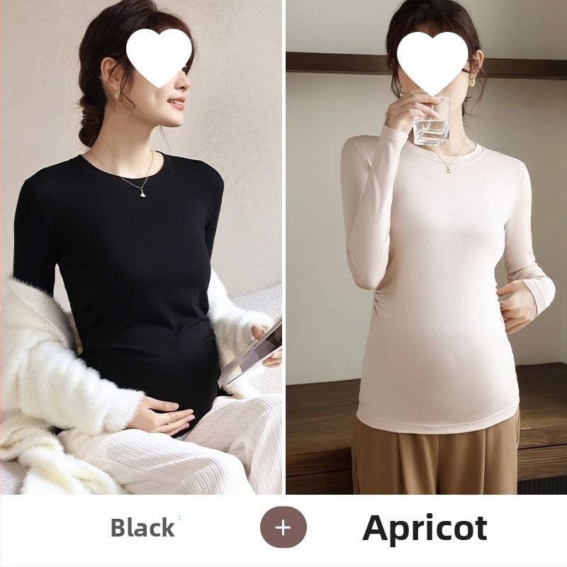 Női kismama kötött felső, meleg őszi-téli chenille modal keverék, karcsú fazon, kerek nyak, 3/4-es ujjak