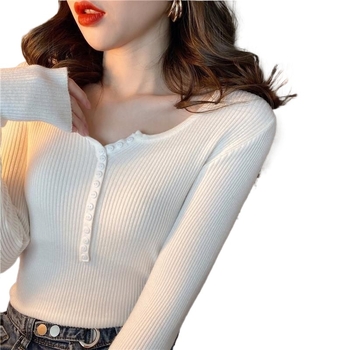 Szoptatós kötött felső prémes gallérral, Chenille anyagból, 3/4 ujjú, elasztános keverék