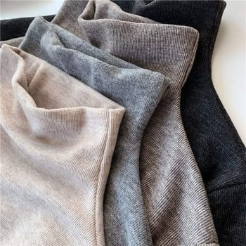 Hosszú ujjú top Sheep velvet anyagból, pulóver stílus, egyszerű fazon, fél-nyakú gallér, karcsú szabás