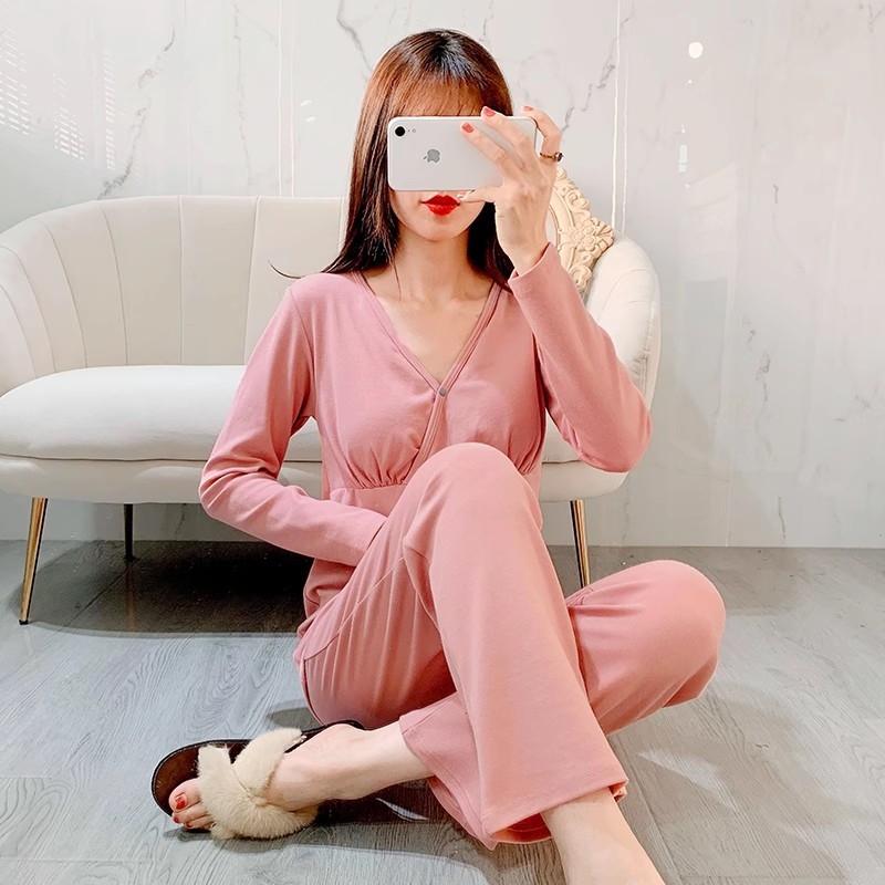 Set de pantaloni pentru gravide, cu mâneci lungi, 95% bumbac