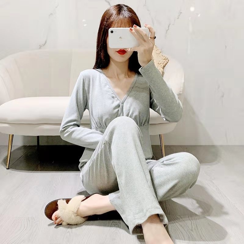 Set de pantaloni pentru gravide, cu mâneci lungi, 95% bumbac