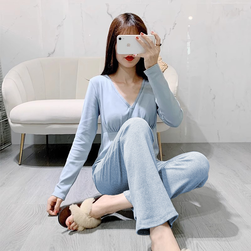 Set de pantaloni pentru gravide, cu mâneci lungi, 95% bumbac