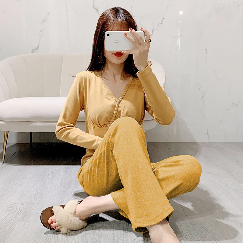 Set de pantaloni pentru gravide, cu mâneci lungi, 95% bumbac