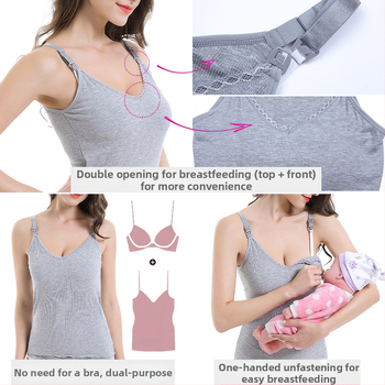 Τοπ γαλουχίας χωρίς μανίκια, V-λαιμό, με βαμβακερή επένδυση, 90–95% βισκόζη, κατάλληλο για κύηση και λοχεία