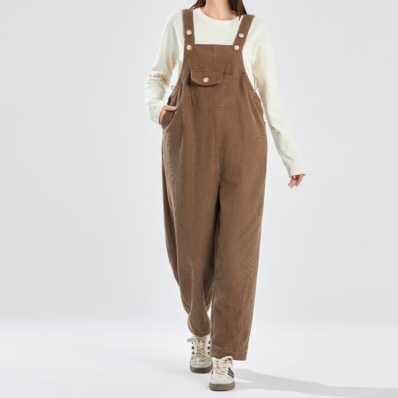 Παντελόνια εγκύων με τιράντες - corduroy, πολυεστέρας 90–95%, Spandex <30%, Micro-elastic, Φθινόπωρο 2024