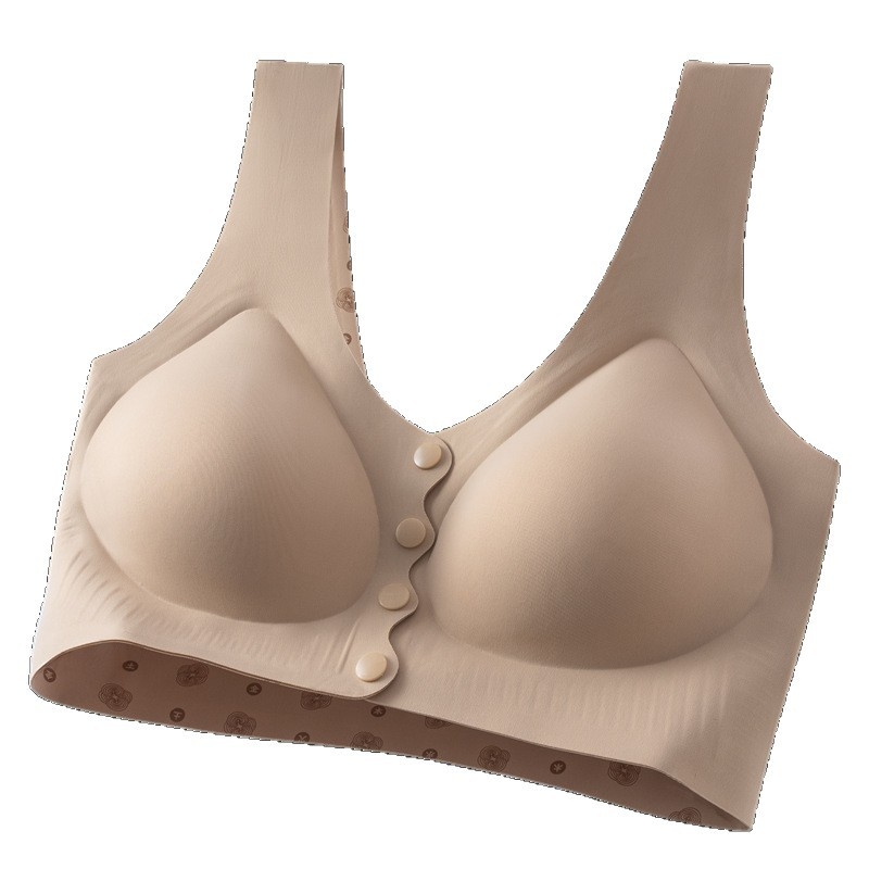Безшевен бюстгърт за кърмене с предно закопчаване, безжичен, дишащ, с мека опора