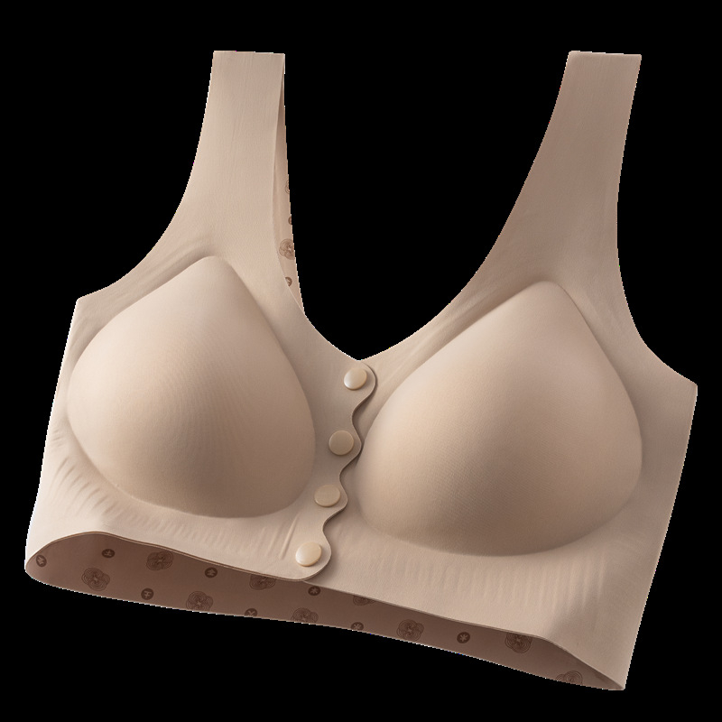 Безшевен бюстгърт за кърмене с предно закопчаване, безжичен, дишащ, с мека опора