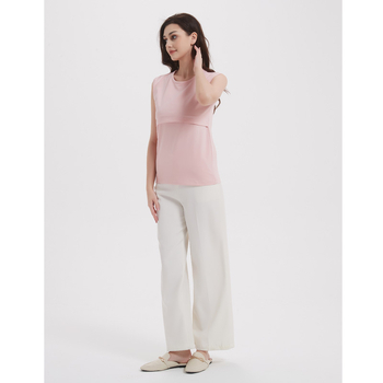 Μητρικός τοπ για γαλουχία, χωρίς μανίκια, βαμβακερός, καλοκαίρι