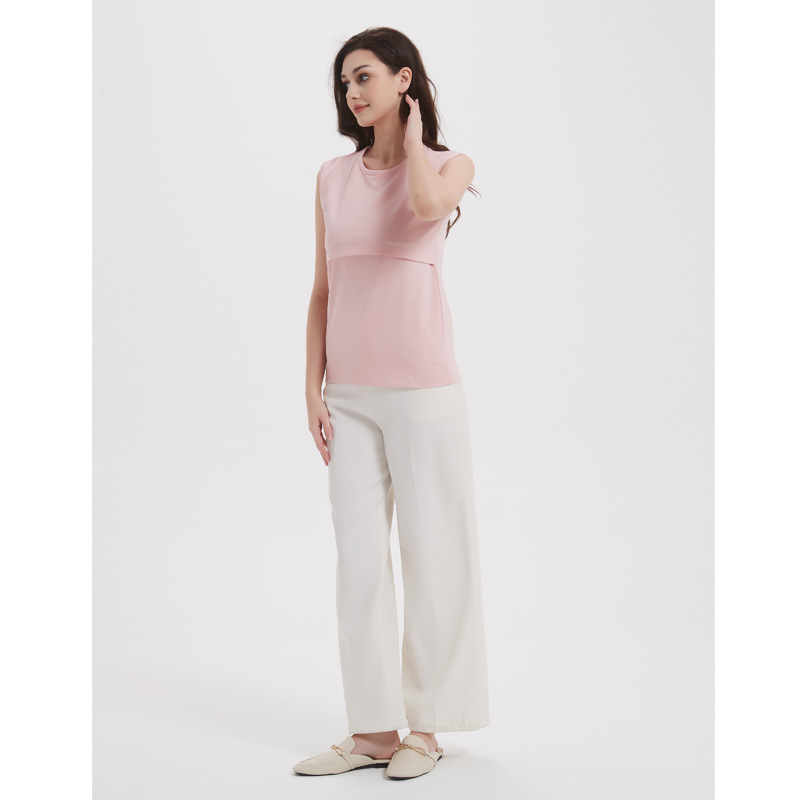 Μητρικός τοπ για γαλουχία, χωρίς μανίκια, βαμβακερός, καλοκαίρι