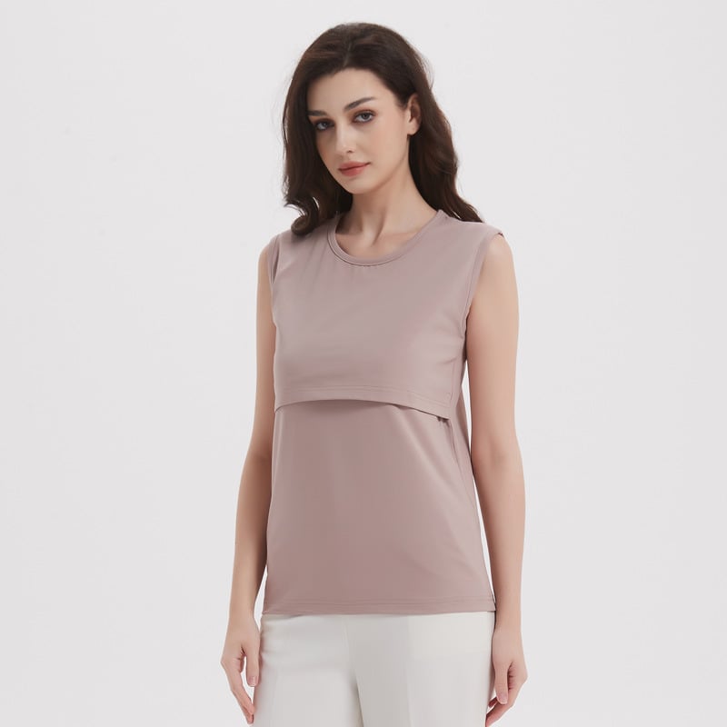 Μητρικός τοπ για γαλουχία, χωρίς μανίκια, βαμβακερός, καλοκαίρι