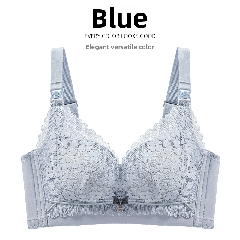 Pēcdzemdību zīdīšanas krūšturis ar priekšējo sprādzes aizdari, anti-sagging atbalsts, plānas veidotas krūšu kupas, noņemamas dubultās siksnas