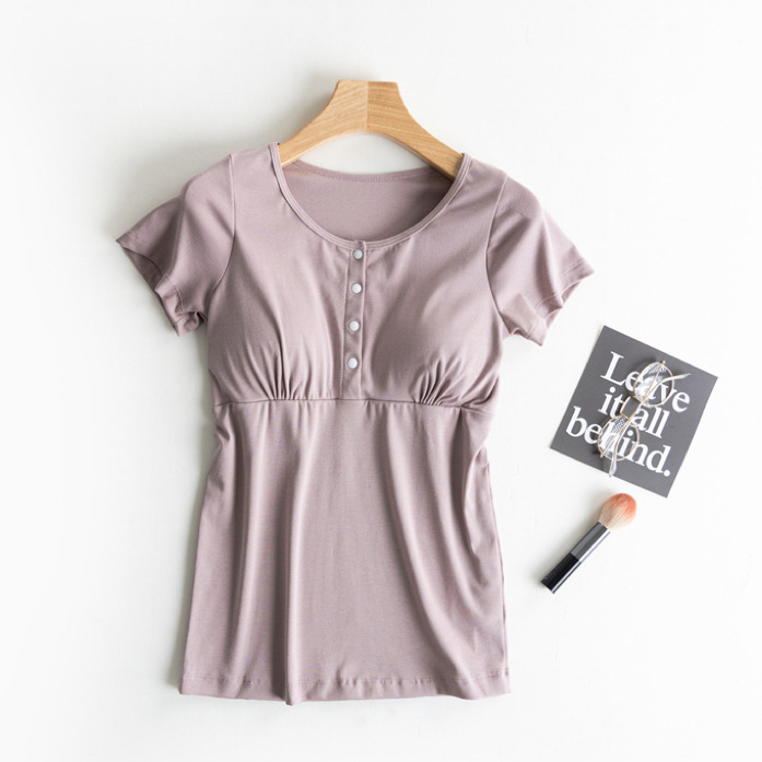 Top za dojenje od pamuka, pulover stil, 95–100% pamuka, rukavi 3/4