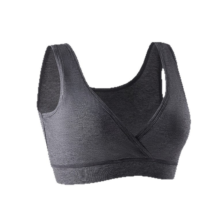 Postporođajni grudnjak za spavanje - prednje kopčanje, bežični, bezšiv dizajn, vest-stil, tanke oblikovane košarice