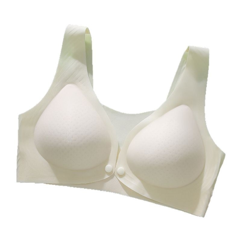 Szoptatós melltartó terhességre és a szülés utáni időszakra – könnyű, légáteresztő nylon anyag, bélés spandex 70–80%, vékony formázott kosár, hátul 4 sor kapocs, rögzített dupla vállpánt, fényes dizájn