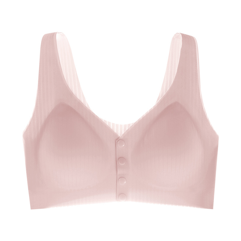 Baoyoule Sutien de alăptare pentru gravide, cu închidere frontală, material nylon, cupe fine, bretele duble, potrivit pentru toate etapele