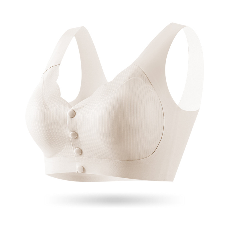 Baoyoule Sutien de alăptare pentru gravide, cu închidere frontală, material nylon, cupe fine, bretele duble, potrivit pentru toate etapele