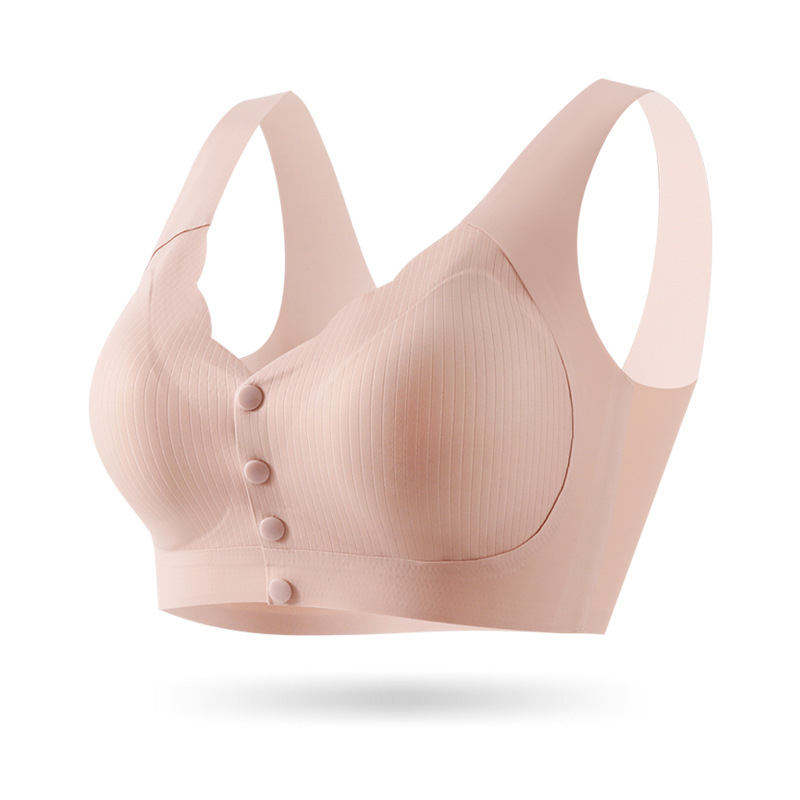 Baoyoule Sutien de alăptare pentru gravide, cu închidere frontală, material nylon, cupe fine, bretele duble, potrivit pentru toate etapele