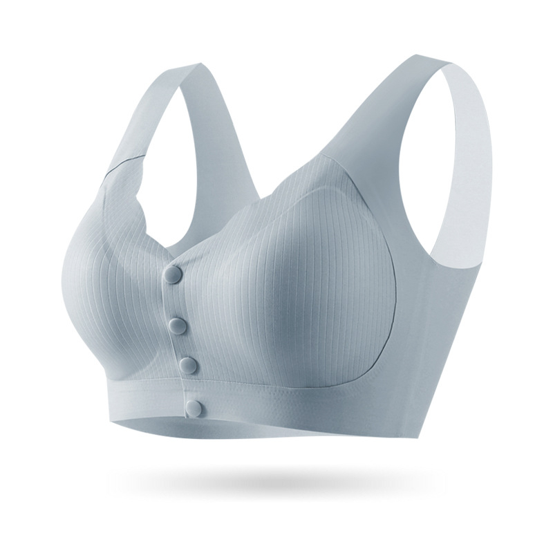 Baoyoule Sutien de alăptare pentru gravide, cu închidere frontală, material nylon, cupe fine, bretele duble, potrivit pentru toate etapele