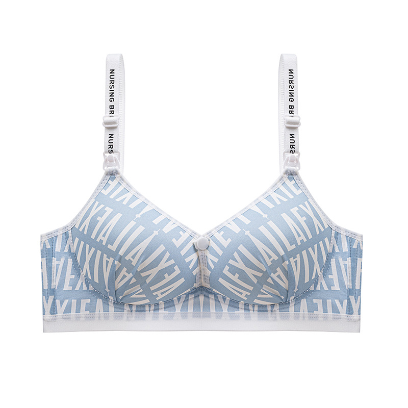 Szoptatós melltartó mintával, acélgyűrű nélküli, ultra vékony formázott kosarak, fix vállpántok