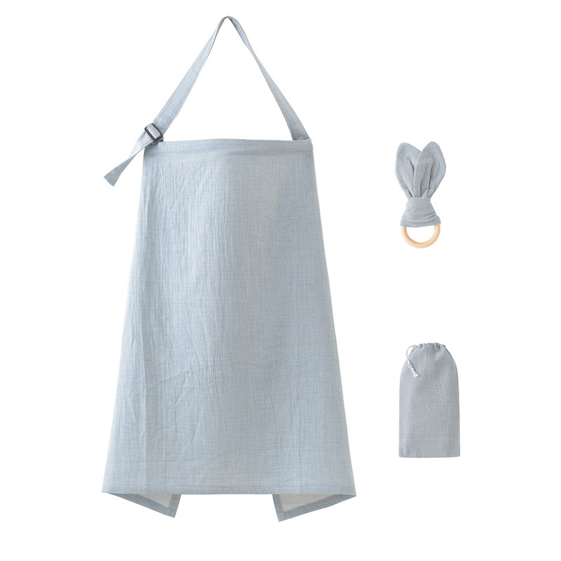 Pokrov za dojenje, prozračna pamuk bubble gauze tkanina, halter stil, casual stil, bez rukava, tanka tkanina 121-140 g/m2, više od 95% pamuka