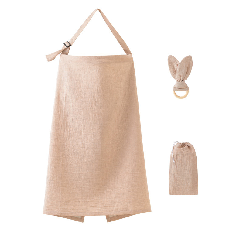 Pokrov za dojenje, prozračna pamuk bubble gauze tkanina, halter stil, casual stil, bez rukava, tanka tkanina 121-140 g/m2, više od 95% pamuka