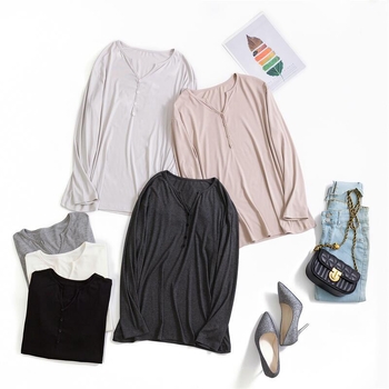 Heart Heaven Man Μπλούζα εγκυμοσύνης με V-λαιμό, μακριά μανίκια, Modal ύφασμα, πουλόβερ στυλ