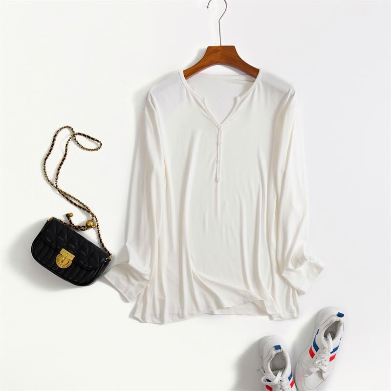 Heart Heaven Man Μπλούζα εγκυμοσύνης με V-λαιμό, μακριά μανίκια, Modal ύφασμα, πουλόβερ στυλ