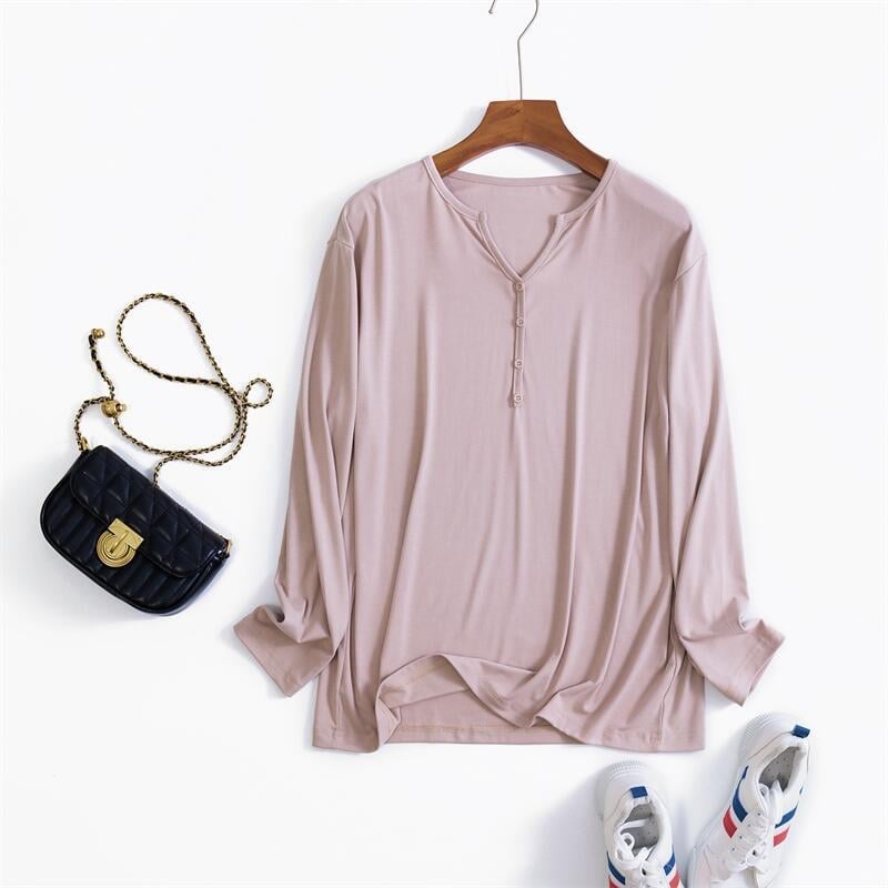 Heart Heaven Man Μπλούζα εγκυμοσύνης με V-λαιμό, μακριά μανίκια, Modal ύφασμα, πουλόβερ στυλ