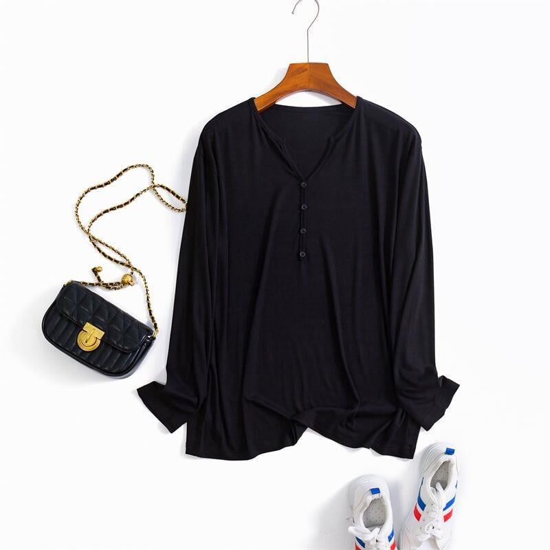 Heart Heaven Man Μπλούζα εγκυμοσύνης με V-λαιμό, μακριά μανίκια, Modal ύφασμα, πουλόβερ στυλ