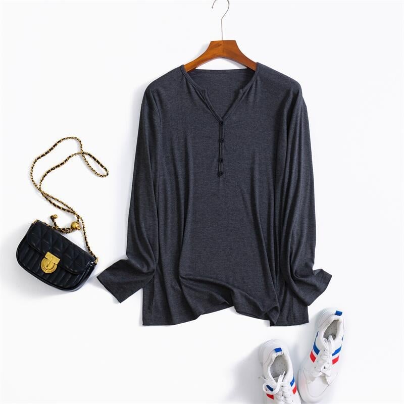 Heart Heaven Man Μπλούζα εγκυμοσύνης με V-λαιμό, μακριά μανίκια, Modal ύφασμα, πουλόβερ στυλ