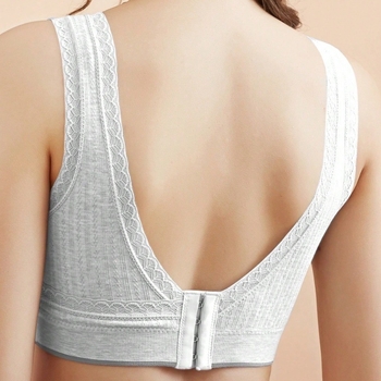 Anyasági melltartó szoptatáshoz, varrás nélküli, pamut, vékony formázott kosarak, hátul négy sor horoggal