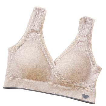 Anyasági melltartó szoptatáshoz, varrás nélküli, pamut, vékony formázott kosarak, hátul négy sor horoggal