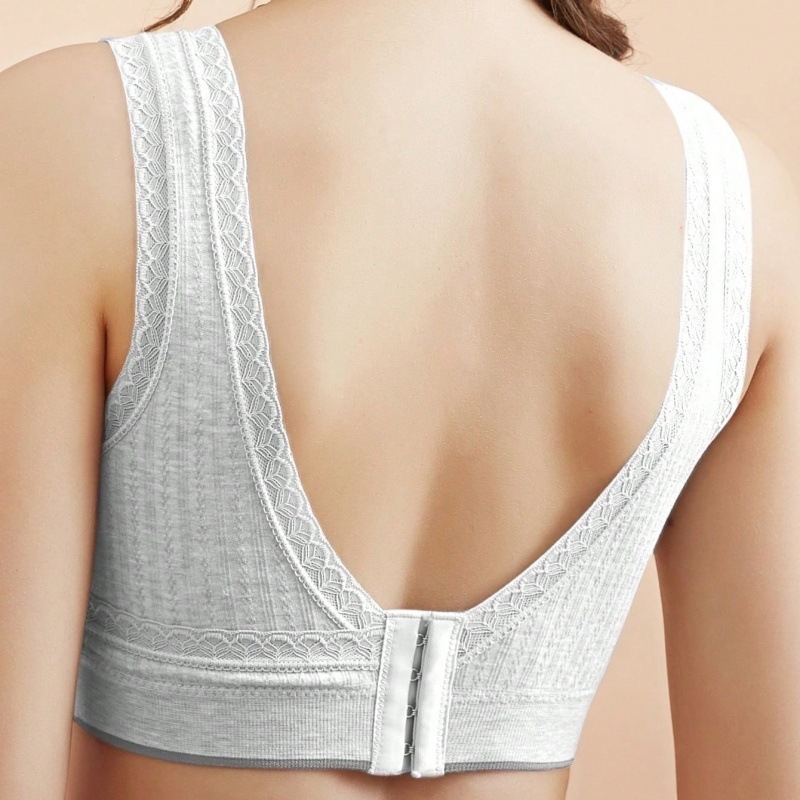 Anyasági melltartó szoptatáshoz, varrás nélküli, pamut, vékony formázott kosarak, hátul négy sor horoggal