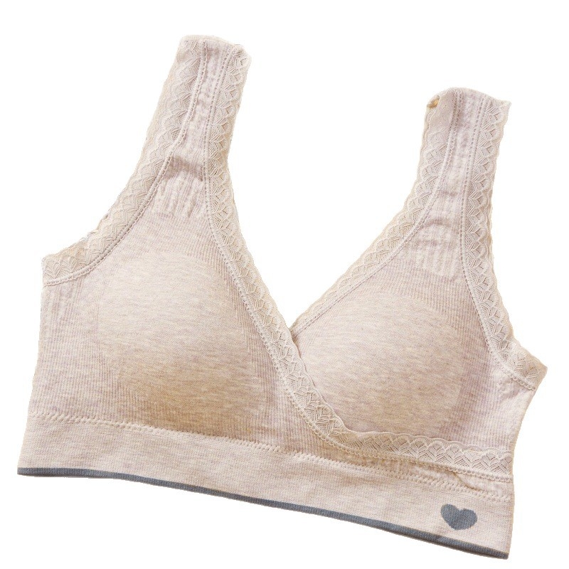 Anyasági melltartó szoptatáshoz, varrás nélküli, pamut, vékony formázott kosarak, hátul négy sor horoggal