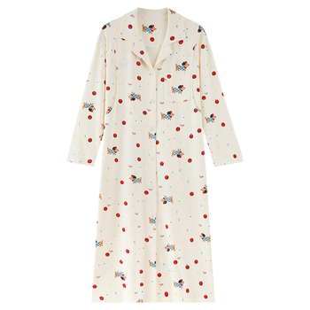 Tehotenské nočné šaty na dojčenie, 95–100% bavlna, dlhé rukávy, stredná hmotnosť 181–200 g/m², na jeseň-zimu, domáce oblečenie